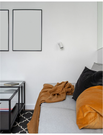 9184311 Aplica Nova Luce WAN GU10 1x10W   Aluminium Sandy White  IP20 [1]