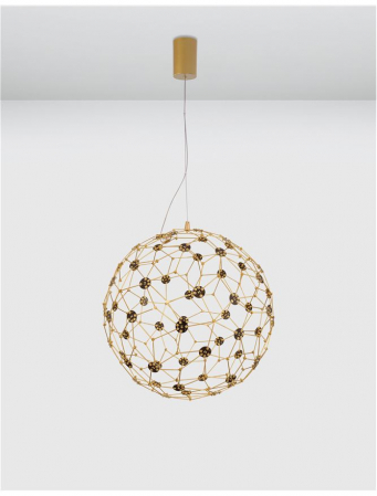 9186002 Suspensie Nova Luce SOLE LED 21,6W 2520lm 3000K IP20 Metal/Cristal Gold [1]