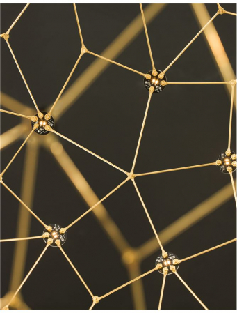 9186002 Suspensie Nova Luce SOLE LED 21,6W 2520lm 3000K IP20 Metal/Cristal Gold [5]