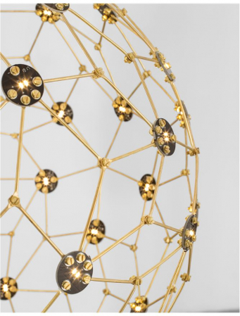 9186002 Suspensie Nova Luce SOLE LED 21,6W 2520lm 3000K IP20 Metal/Cristal Gold [3]