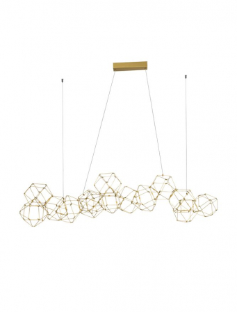 9186814 Suspensie Nova Luce NEBULA LED 67,2W 4704lm 3000K IP20 Metal Gold NOVALUCE [1]