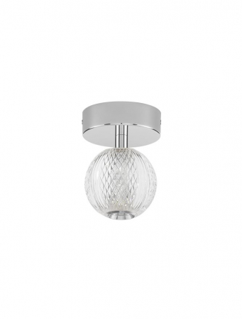 Moderne - 9186907 Plafoniera Nova Luce BRILLE LED 6W 246lm 3200K Aluminium & Acrylic Chrome Nedimabil IP20