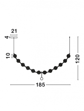 9186911 Lustra Nova Luce BRILLANTE LED 49W 3256lm 3200K Aluminium & Acrylic Chrome Dimabil Triac IP20 [1]
