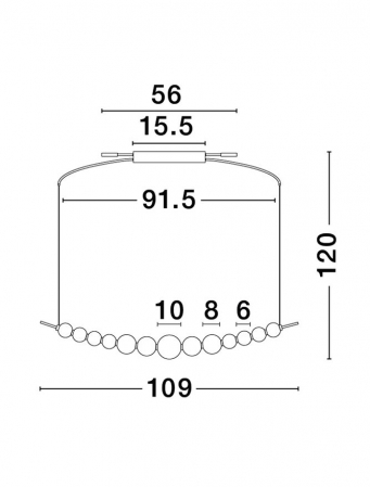 9186914 Lustra Nova Luce PERLA LED 28W 2686lm 3000K Metal & Opal Glass Chrome Dimabil Triac IP20 [1]