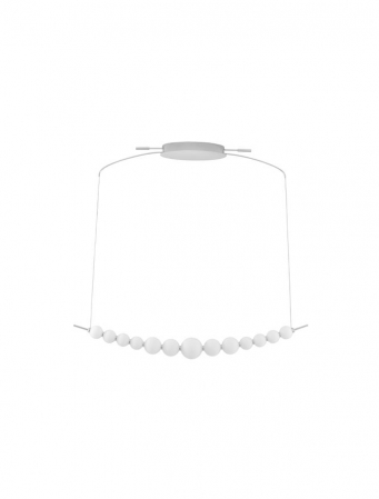 9186914 Lustra Nova Luce PERLA LED 28W 2686lm 3000K Metal & Opal Glass Chrome Dimabil Triac IP20