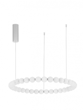 9186917 Lustra Nova Luce PERLA LED 72W 6492lm 3000K Metal & Opal Glass Chrome Dimabil Triac IP20