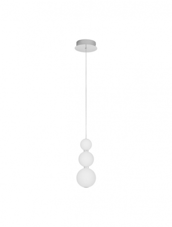 9186918 Pendul Nova Luce PERLA LED 11W 963lm 3000K Metal & Opal Glass Chrome Nedimabil IP20