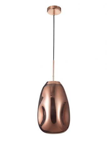 Moderne - 9190391 Suspensie Nova Luce LAVA E27 1x12W IP20 Cooper Metal Glass Cooper