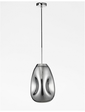 9190392 Suspensie Nova Luce LAVA E27 1x12W IP20 Chrome Metal Glass Chrome [2]