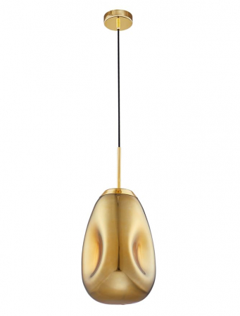 9190393 Suspensie Nova Luce LAVA E27 1x12W IP20 Gold Metal Glass Gold