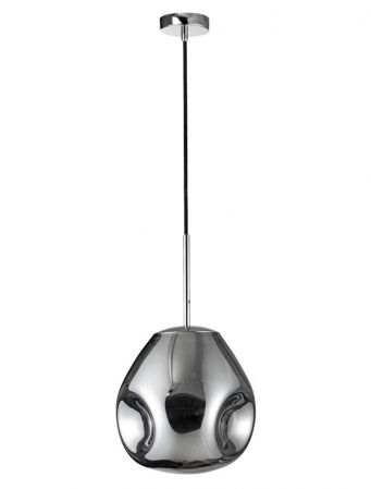 9190402 Pendul Nova Luce LAVA E27 1X12W IP20 Glass/Metal Chrome Handmade
