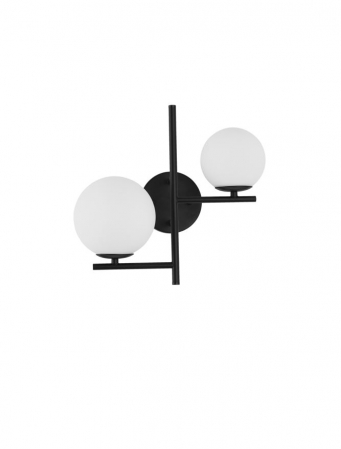 9190421 Aplica Nova Luce IMPERO G9 2x5W IP20 Glass/Metal White Frosted Black