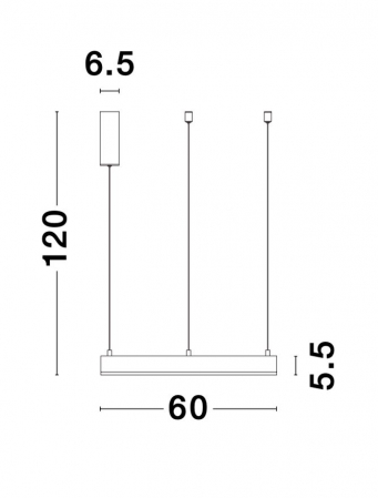 9190740 Suspensie Nova Luce MOTIF LED 40W 2800lm 3000K IP20 Aluminiu/Acril Sandy White [3]