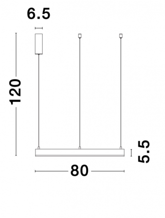 9190848 Lustra Nova Luce MOTIF LED 50W 3684lm 3000K  Aluminium & Acrylic Sandy Black Dimabil Triac IP20 [5]