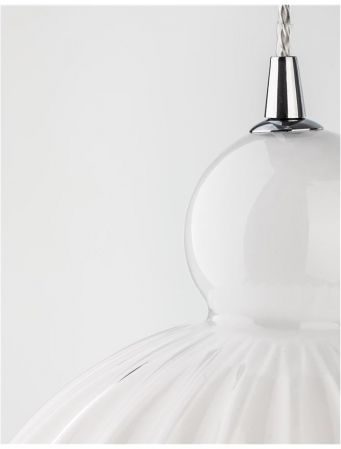 9190883 Pendul Nova Luce ODELL E27 1x12W   Aluminium & Opal Glass Chrome  IP20 [3]