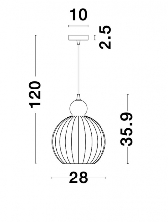9190883 Pendul Nova Luce ODELL E27 1x12W   Aluminium & Opal Glass Chrome  IP20 [5]