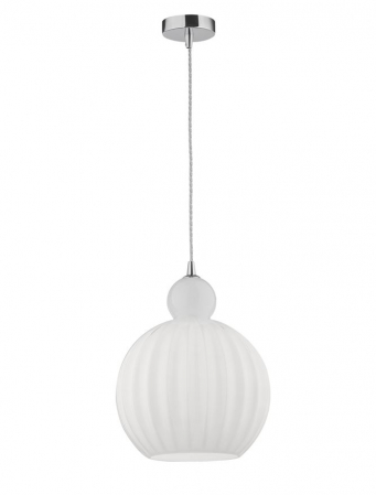 Pendule - 9190883 Pendul Nova Luce ODELL E27 1x12W   Aluminium & Opal Glass Chrome  IP20