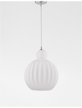 9190883 Pendul Nova Luce ODELL E27 1x12W   Aluminium & Opal Glass Chrome  IP20 [2]