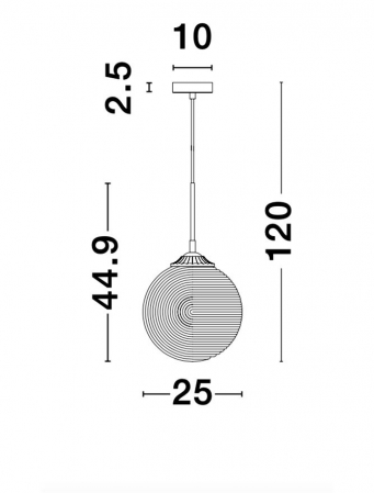 9191210 Pendul Nova Luce ATHENA E27 1x12W   Metal Smoky Gray Matt Black  IP20 [5]
