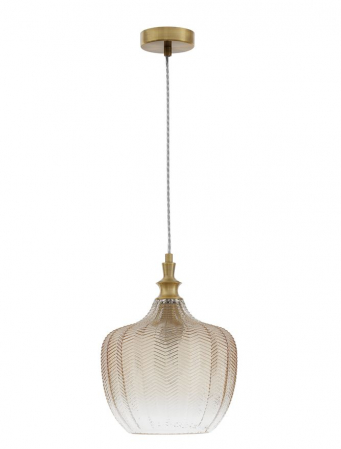 Pendule - 9191241 Pendul Nova Luce LONI E27 1x12W   Metal & Glass Champagne & Brass  IP20