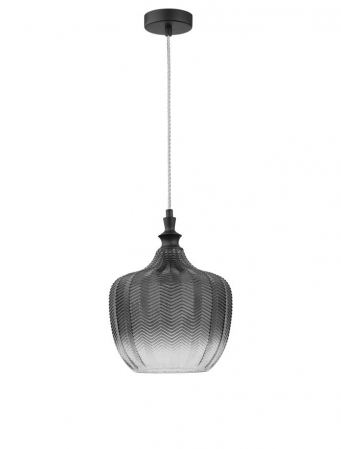 ILUMINAT - 9191242 Pendul Nova Luce LONI E27 1x12W   Metal & Glass Matt Black  IP20