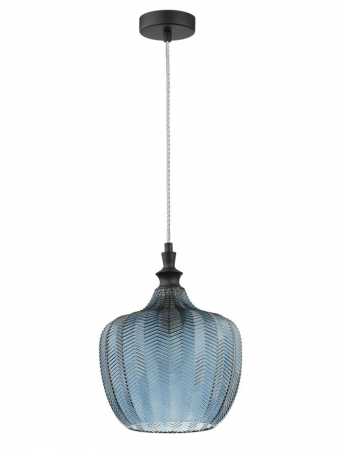 ILUMINAT - 9191243 Pendul Nova Luce LONI E27 1x12W   Metal & Glass Matt Black  IP20