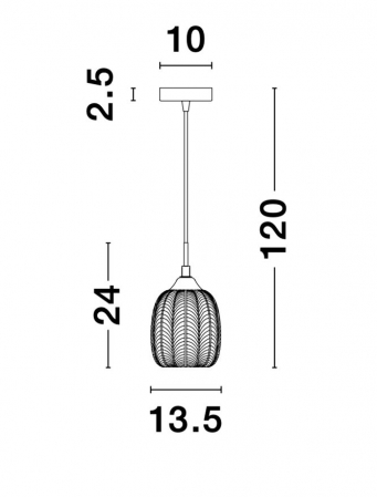 9191541 Pendul Nova Luce VARIO E27 1x12W   Metal Satin Gold  IP20 [3]