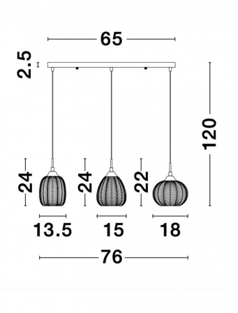 9191543 Lustra Nova Luce VARIO E27 3x12W   Metal Satin Gold  IP20 [3]