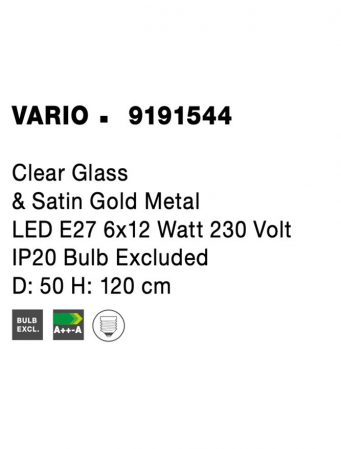 9191544 Lustra Nova Luce VARIO E27 6x12W   Metal Satin Gold  IP20 [5]