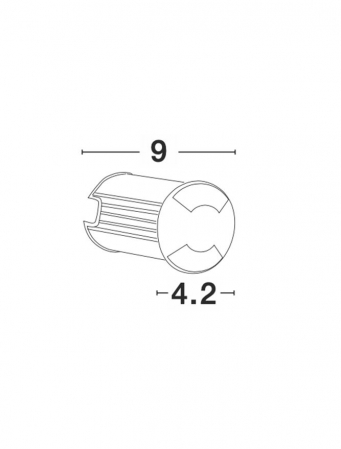 9203112  Nova Luce BANG LED 1W 60lm 3000K IP67 Aluminium Satin Nickel Beam Angle 51 degrees driver included [7]