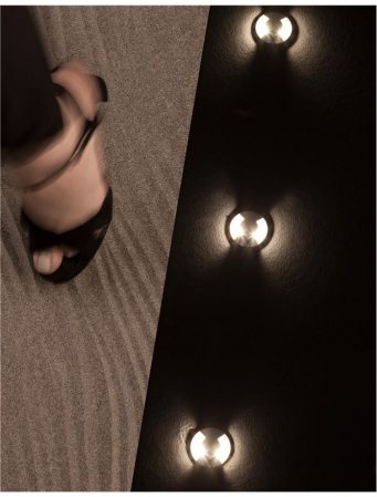 9203112  Nova Luce BANG LED 1W 60lm 3000K IP67 Aluminium Satin Nickel Beam Angle 51 degrees driver included [4]