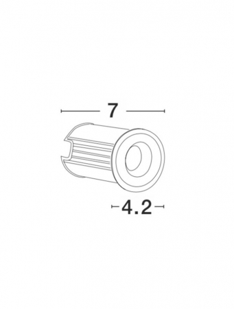 9203113  Nova Luce BANG LED 1W 60lm 3000K IP67 Aluminium Satin Nickel Beam Angle 42 degrees driver  included [1]