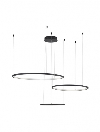 ILUMINAT - 9210312 Lustra Nova Luce PURPLE LED 80W 5600lm 3000K Aluminium & Acrylic Sandy Black Dimabil Triac IP20