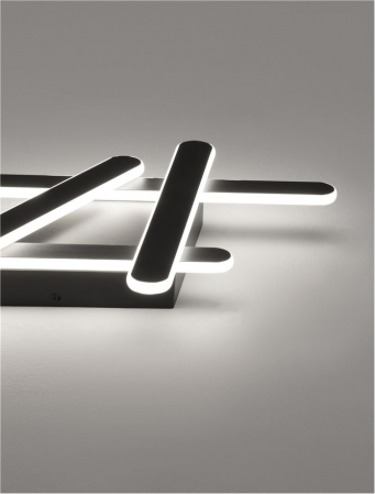 9210919 Plafoniera Nova Luce WILLOW LED 38W 1900lm 3000K Aluminum & Acrylic Sandy Black Dimabil Triac IP20 [1]