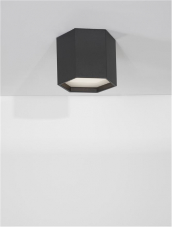 9212314 Plafoniera Nova Luce SAMBA LED 10W 600lm 3000K Aluminium & Acrylic Sandy Black Nedimabil IP20 [4]