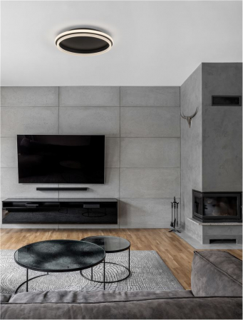 9212912 Plafoniera Nova Luce WILLOW LED 38W 3761lm 3000K Aluminium & Acrylic Sandy Black Nedimabil IP20 [1]