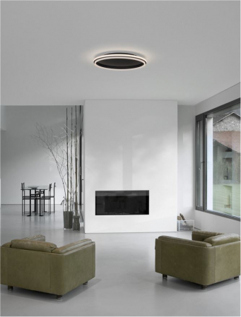 9212915 Plafoniera Nova Luce WILLOW LED 52W 6339lm 3000K Aluminium & Acrylic Sandy Black Nedimabil IP20 [1]