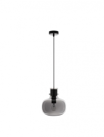 9236510 Pendul Nova Luce CINZIA E27 1x12W   Metal Smoky Glass Black Cord  IP20