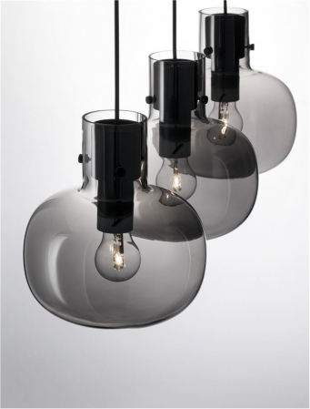 9236520 Lustra Nova Luce CINZIA E27 3x12W   Metal Smoky Glass Black Cord  IP20 [6]