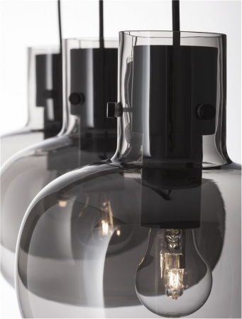 9236520 Lustra Nova Luce CINZIA E27 3x12W   Metal Smoky Glass Black Cord  IP20 [4]