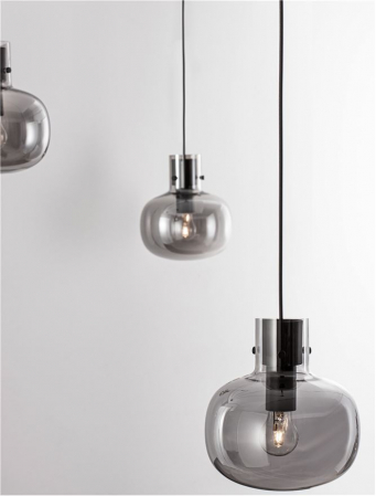 9236540 Lustra Nova Luce CINZIA E27 4x12W   Metal Smoky Glass Black Cord  IP20 [4]