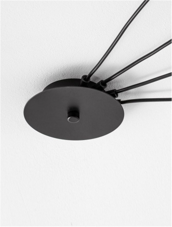 9236540 Lustra Nova Luce CINZIA E27 4x12W   Metal Smoky Glass Black Cord  IP20 [3]