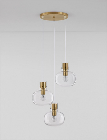 9236610 Lustra Nova Luce CINZIA E27 3x12W   Metal Brass Gold  IP20 [2]