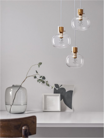 9236610 Lustra Nova Luce CINZIA E27 3x12W   Metal Brass Gold  IP20 [1]
