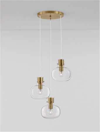 9236610 Lustra Nova Luce CINZIA E27 3x12W   Metal Brass Gold  IP20 [3]