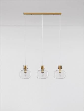 9236620 Lustra Nova Luce CINZIA E27 3x12W   Metal Brass Gold  IP20 [2]
