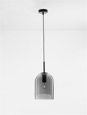 9236700 Pendul Nova Luce VELOR E27 1x12W   Metal Black & Gold  IP20 [1]
