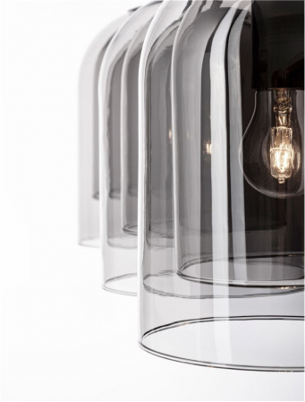 9236720 Lustra Nova Luce VELOR E27 3x12W   Metal Smoky Glass Black Cord  IP20 [4]