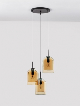 9236735 Lustra Nova Luce VELOR E27 3x12W   Metal Champagne  IP20 [2]