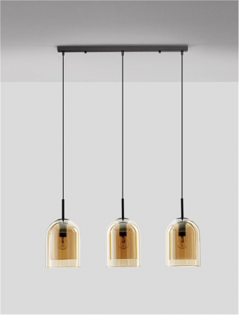 9236740 Lustra Nova Luce VELOR E27 3x12W   Metal Champagne  IP20 [2]